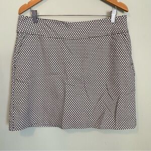 Black and White A-Line Mini Skirt for Casual Wear